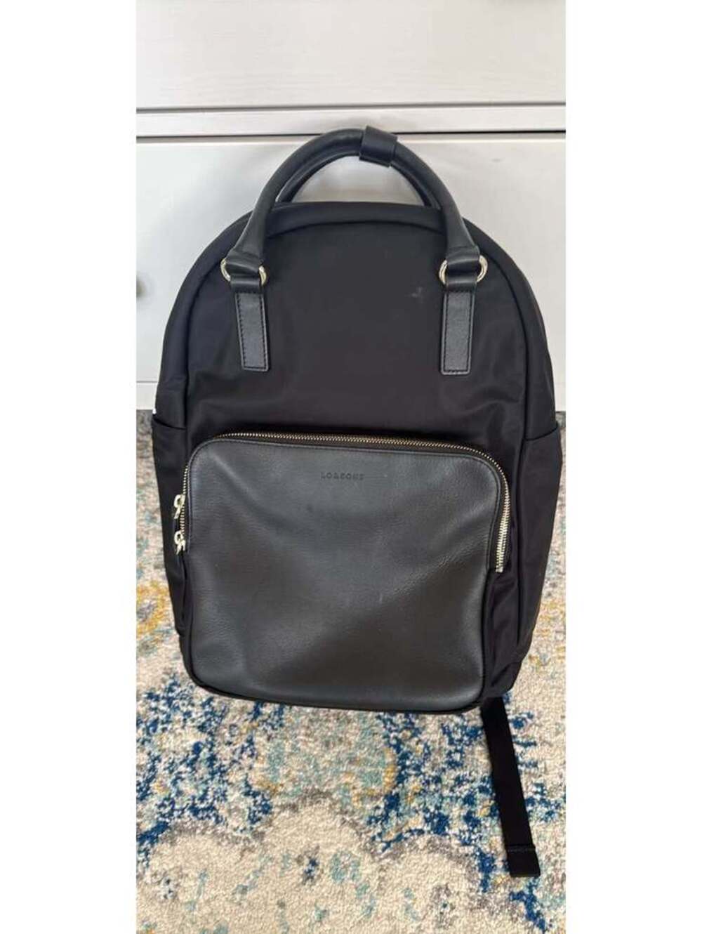 Lo & Sons Rowledge Black Nylon Backpack FLAW